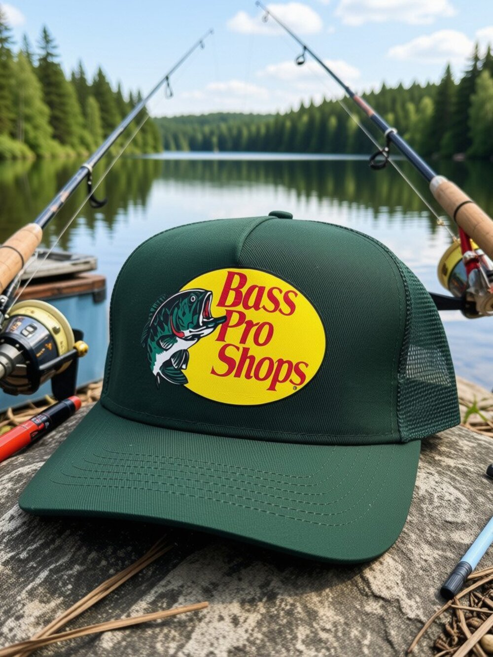 Brand New Bass Pro Shops Hats Green Adult size Adjustable